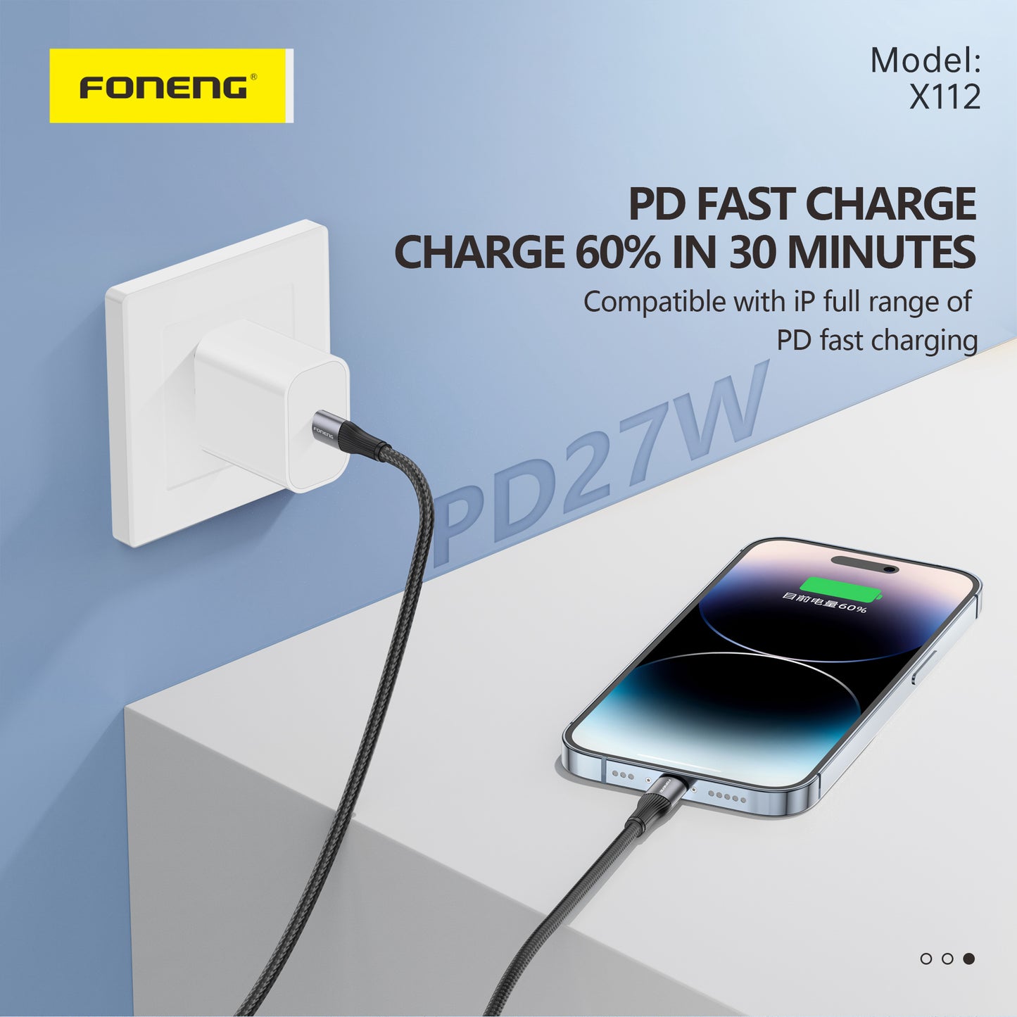 Foneng Fast Cable Type-C To IP